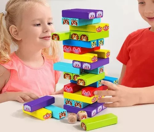JENGA DE ANIMALES Y COLORES