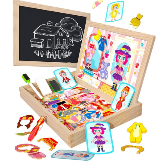 Juego magnético de vestir a muñecas